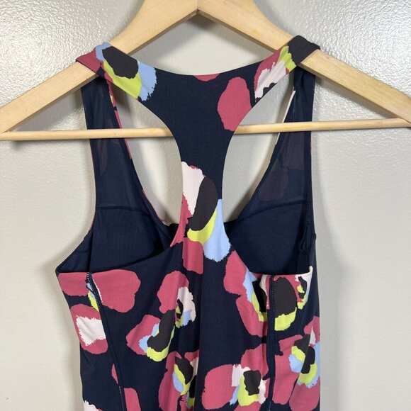 Sweaty Betty Power Workout Dress Size 4 Blue Pink Floral Tennis Golf Travel - Picture 8 of 10